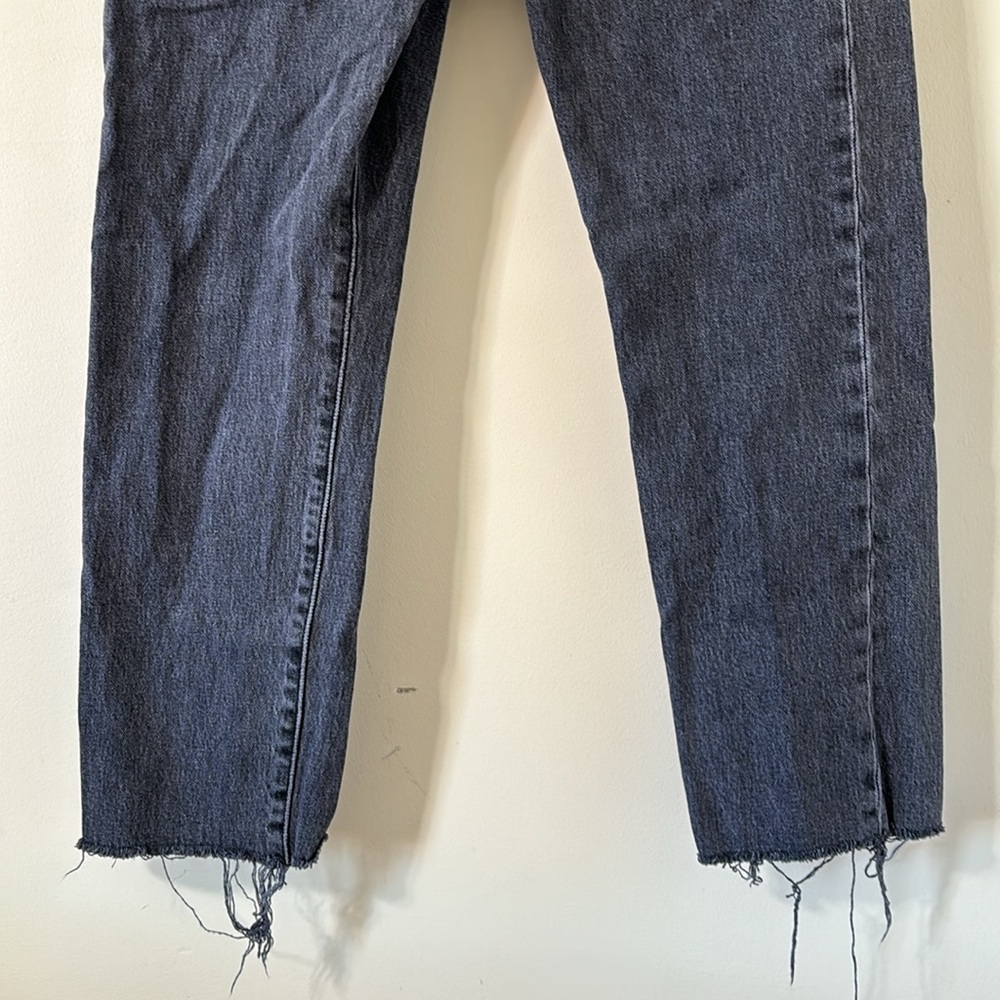 Levi’s 501 Crop Jeans Get Off My Cloud Black Denim Jeans Size 29 - Picture 4 of 12